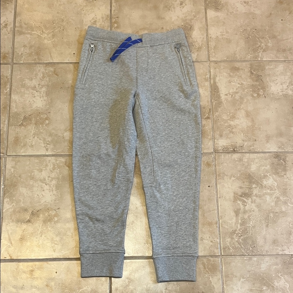 Crewcuts Light Gray Kids Joggers with Blue Accent Size M (8-9)